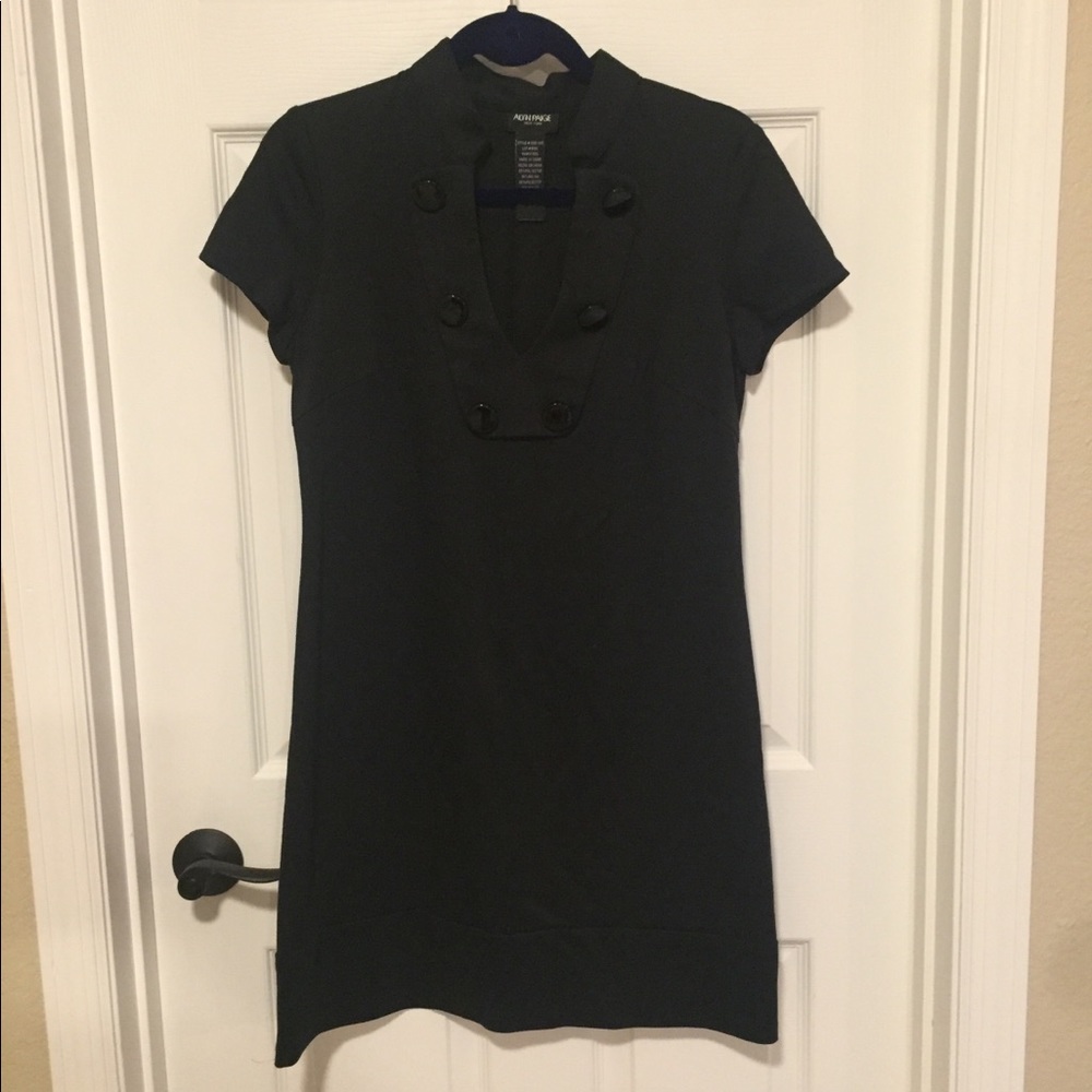 Alyn Paige New York Black Button Dress - Sz LG
